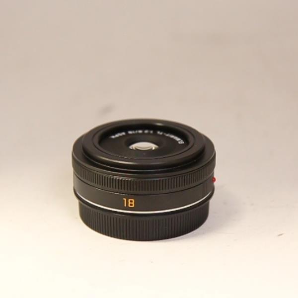 Used Leica Elmarit TL 18 mm f/2.8 ASPH Pancake Lens Black Anodised