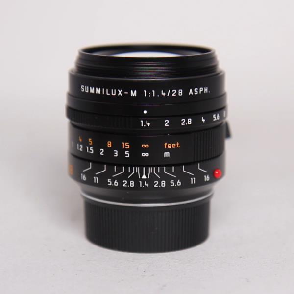 Used Leica Summilux M 28mm f/1.4 ASPH Lens Black Anodised