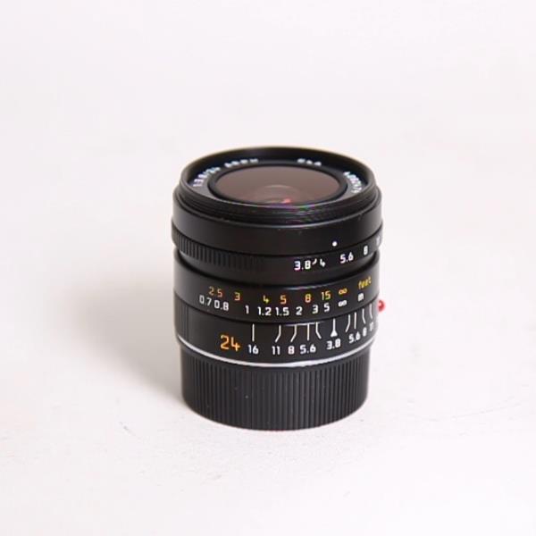 Used Leica Elmar M 24mm f/3.8 ASPH Lens Black Anodised