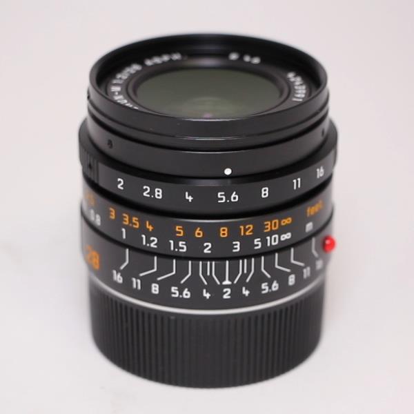 Used Leica Summicron M 28mm f/2 ASPH Lens Black Anodised