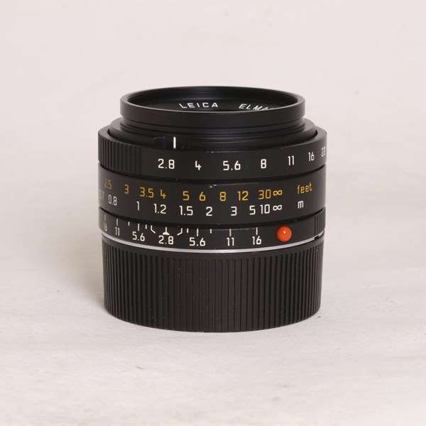 Used Leica Elmarit M 28mm f/2.8 ASPH Lens Black Anodised 11606