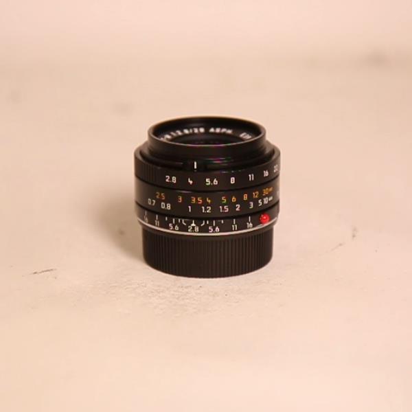 Used Leica Elmarit M 28mm f/2.8 ASPH Lens Black Anodised