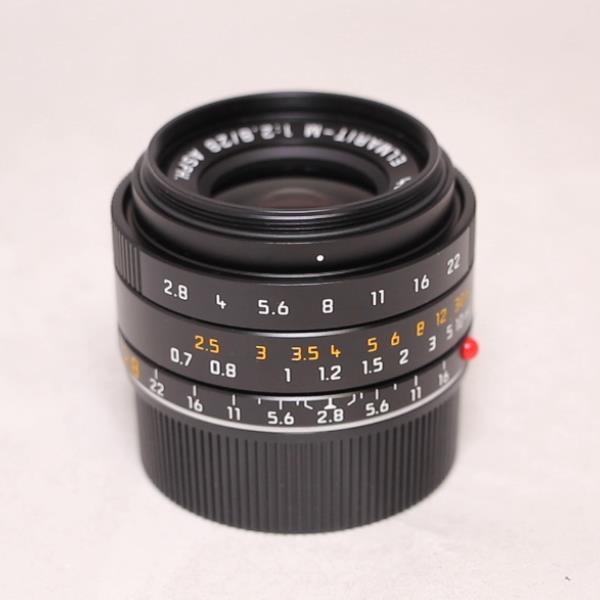 Used Leica Elmarit M 28mm f/2.8 ASPH Lens Black Anodised