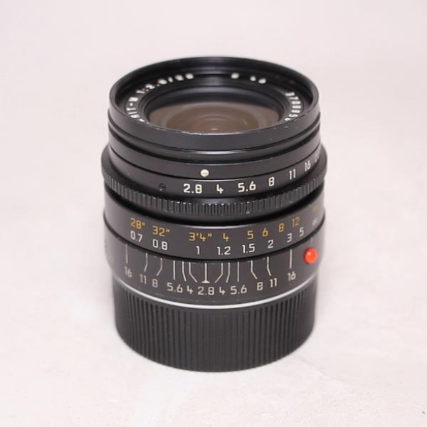 Used Leica Elmarit M 28mm f/2.8 ASPH Lens Black Anodised