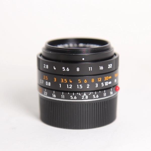 Used Leica Elmarit M 28mm f/2.8 ASPH Lens Black Anodised