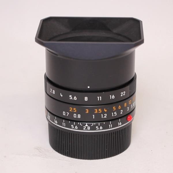 Used Leica Elmarit M 28mm f/2.8 ASPH Lens Black Anodised