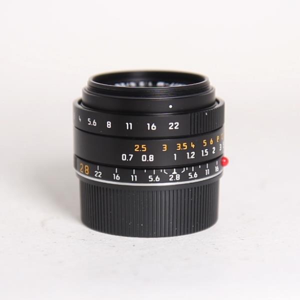 Used Leica Elmarit M 28mm f/2.8 ASPH Lens Black Anodised