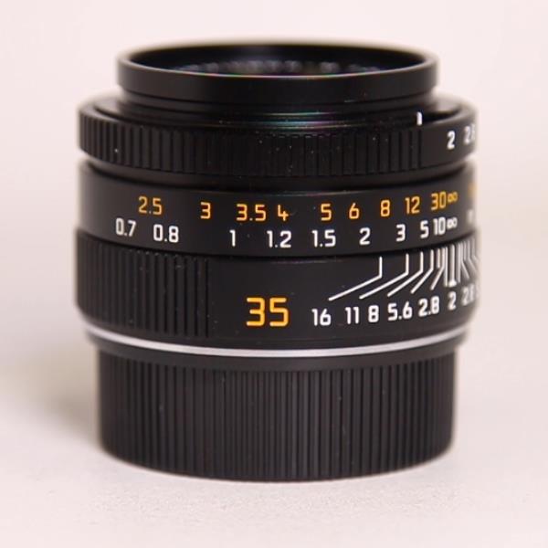 Used Leica Summicron M 35mm f/2 ASPH Lens Black Anodised