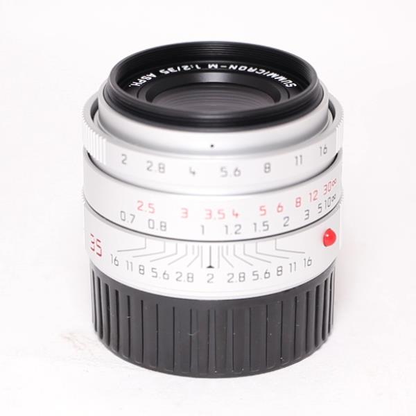 Used Leica Summicron M 35mm f/2 ASPH Lens Silver Anodised