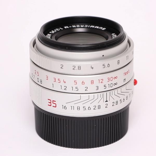 Used Leica Summicron M 35mm f/2 ASPH Lens Silver Anodised