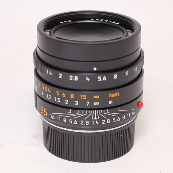 Used Leica 35mm f/1.4 Summilux-M ASPH. 6-bit Black anodised