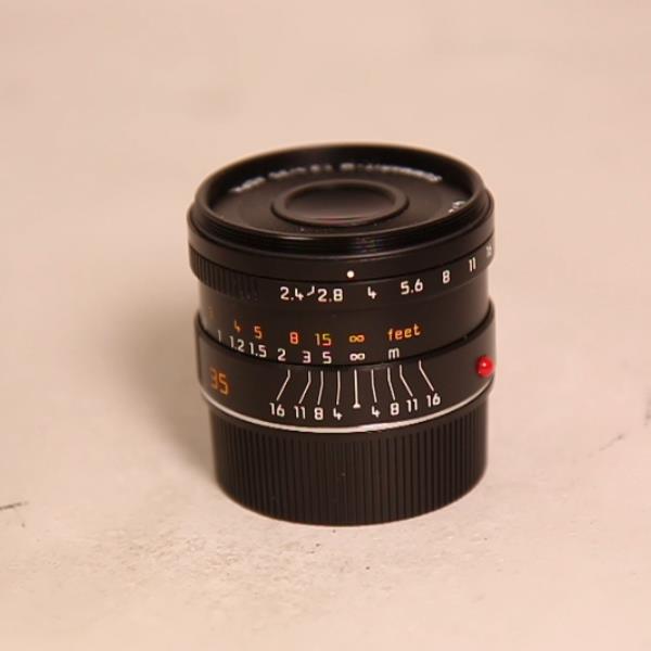 Used Leica Summarit M 35mm f/2.4 ASPH Lens Black Anodised