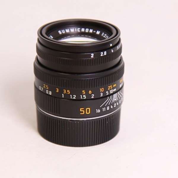 Used Leica Summicron M 50mm f/2 Lens Black Anodised