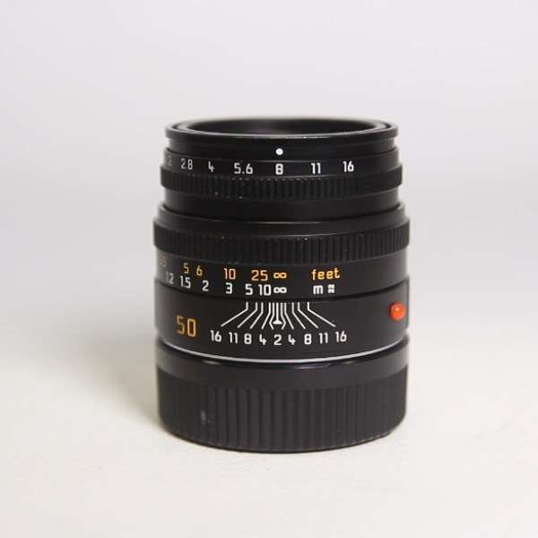 Used Leica Summicron M 50mm f/2 Lens Black Anodised