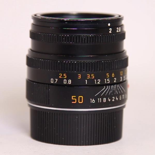 Used Leica Summicron M 50mm f/2 Lens Black Anodised