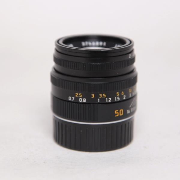 Used Leica Summicron M 50mm f/2 Lens Black Anodised