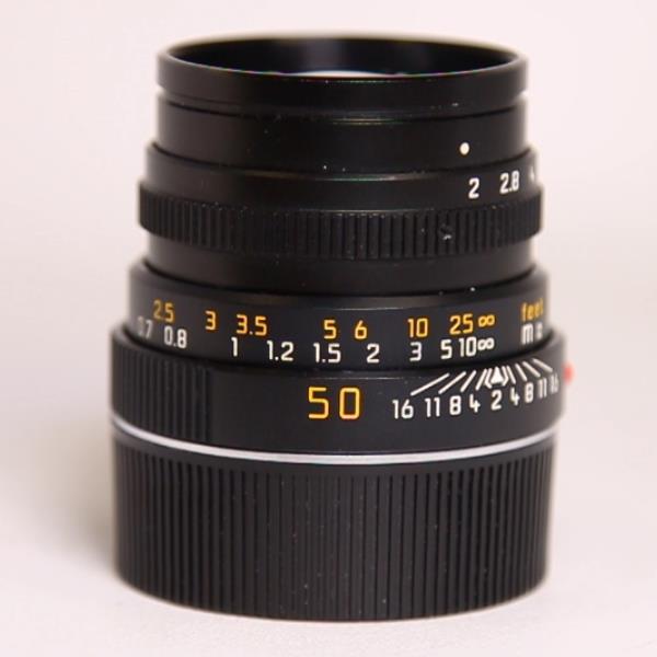 Used Leica Summicron M 50mm f/2 Lens Black Anodised