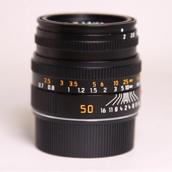 Used Leica Summicron M 50mm f/2 Lens Black Anodised