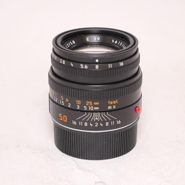 Used Leica Summicron M 50mm f/2 Lens Black Anodised