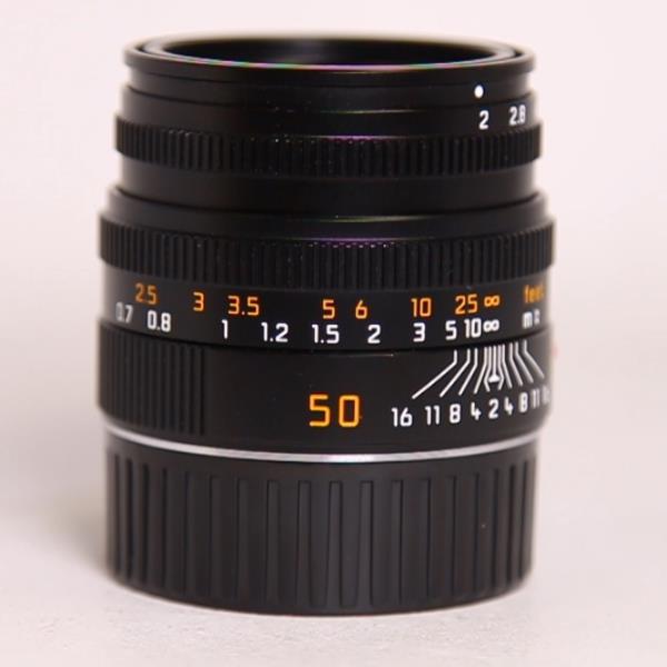 Used Leica Summicron M 50mm f/2 Lens Black Anodised