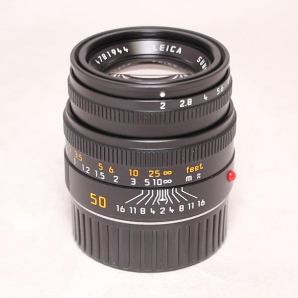 Leica Summicron M 50mm f/2 Lens Black Anodised