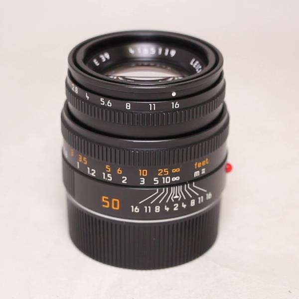 Leica Summicron M 50mm f/2 Lens Black Anodised