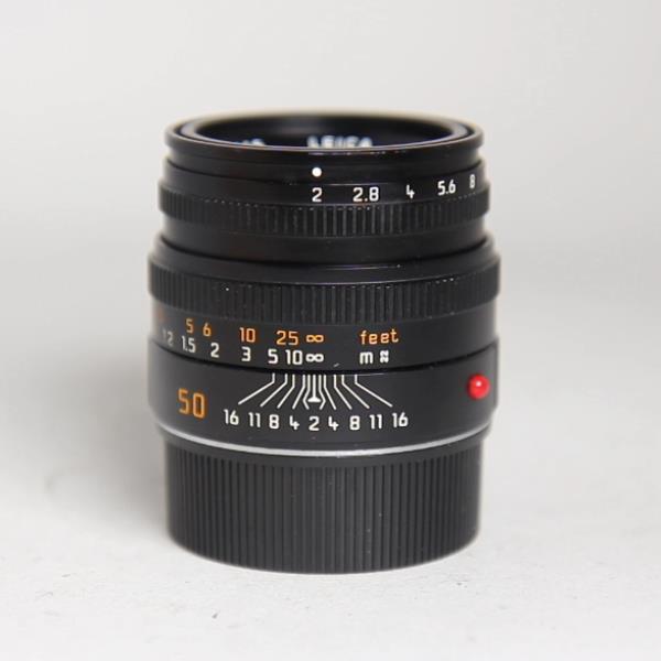Leica Summicron M 50mm f/2 Lens Black Anodised