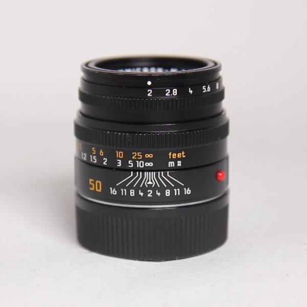 Used Leica Summicron M 50mm f/2 Lens Black Anodised
