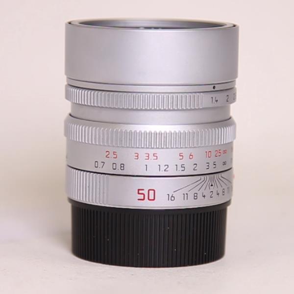 Used Leica Summilux M 50mm f/1.4 ASPH Lens Silver Chrome Edition