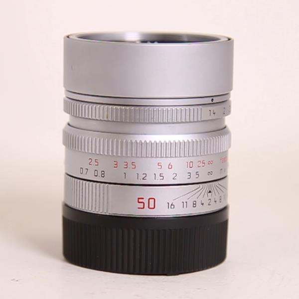 Used Leica Summilux M 50mm f/1.4 ASPH Lens Silver Chrome Edition