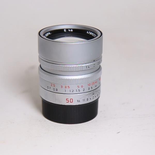 Used Leica Summilux M 50mm f/1.4 ASPH Lens Silver Chrome Edition