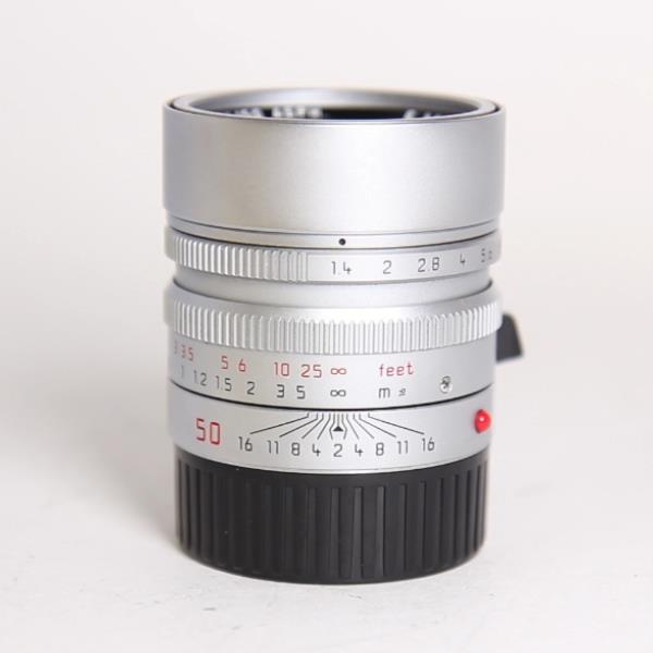 Used Leica Summilux M 50mm f/1.4 ASPH Lens Silver Chrome Edition