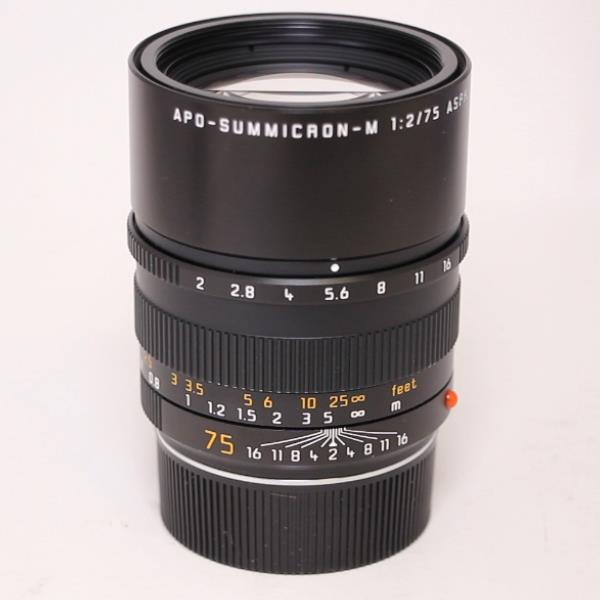 Used Leica APO Summicron M 75mm f/2 ASPH Lens Black Anodised