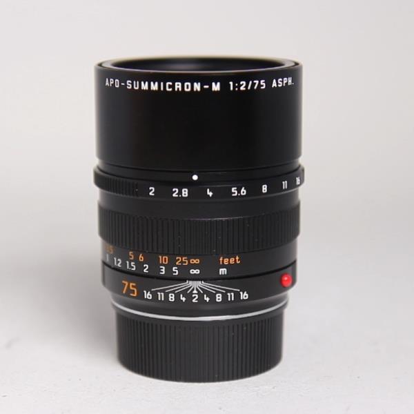 Used Leica APO Summicron M 75mm f/2 ASPH Lens Black Anodised