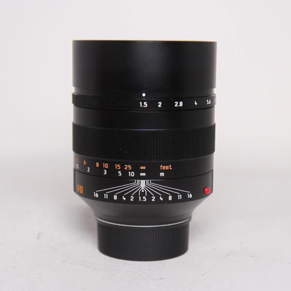 Used Leica SUMMILUX-M 90mm lens f/1.5 ASPH Black Anodised