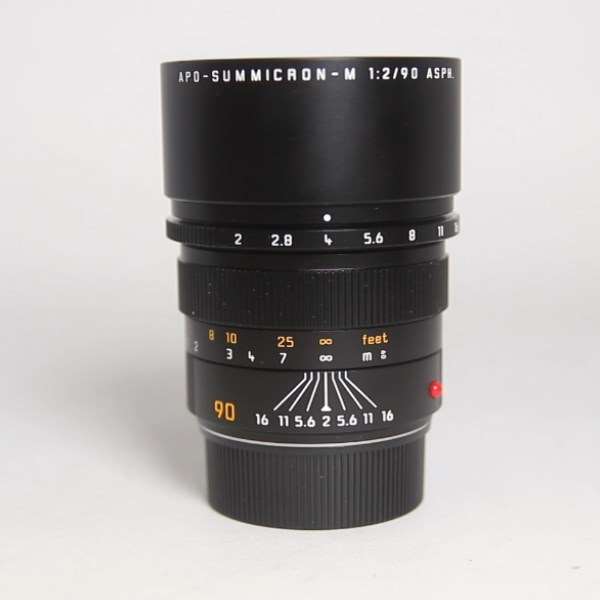 Used Leica APO Summicron-M 90mm f/2 ASPH Lens Black Anodised