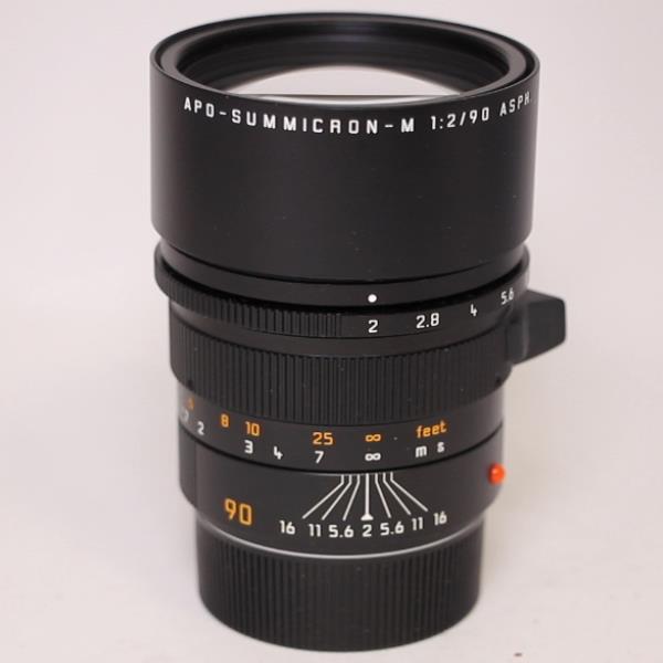 Used Leica APO Summicron-M 90mm f/2 ASPH Lens Black Anodised