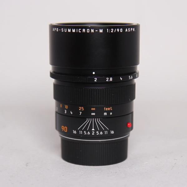 Used Leica APO Summicron-M 90mm f/2 ASPH Lens Black Anodised