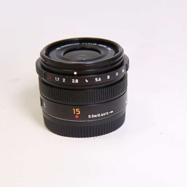 Used Panasonic Leica DG Summilux 15mm f/1.7 ASPH Lens Black