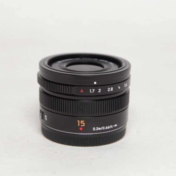 Used Panasonic Leica DG Summilux 15mm f/1.7 ASPH Lens Black