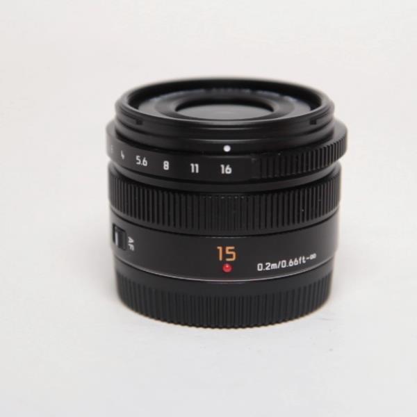 Used Panasonic Leica DG Summilux 15mm f/1.7 ASPH Lens Black