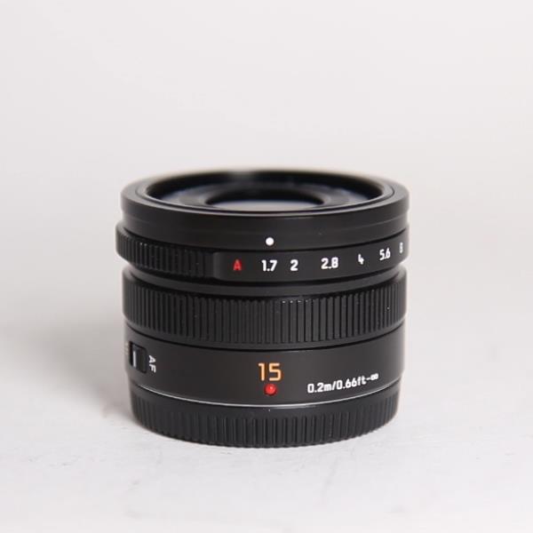 Used Panasonic Leica DG Summilux 15mm f/1.7 ASPH Lens Black