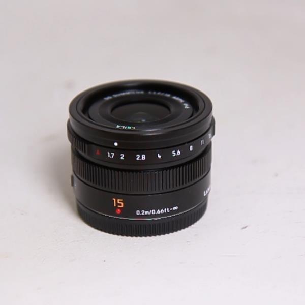 Used Panasonic Leica DG Summilux 15mm f/1.7 ASPH Lens Black