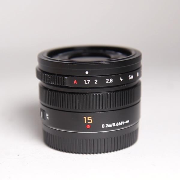 Used Panasonic Leica DG Summilux 15mm f/1.7 ASPH Lens Black