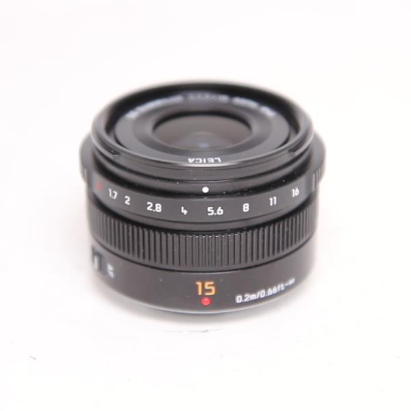 Used Panasonic Leica DG Summilux 15mm f/1.7 ASPH Lens Black