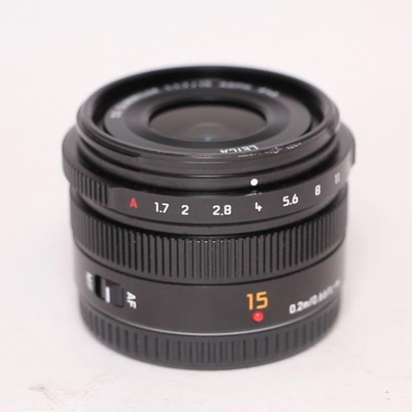 Used Panasonic Leica DG Summilux 15mm f/1.7 ASPH Lens Black