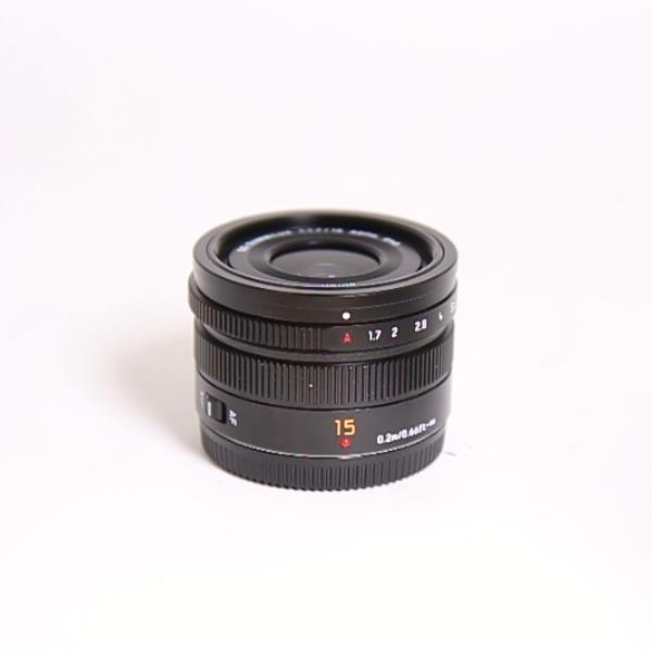 Used Panasonic Leica DG Summilux 15mm f/1.7 ASPH Lens Black