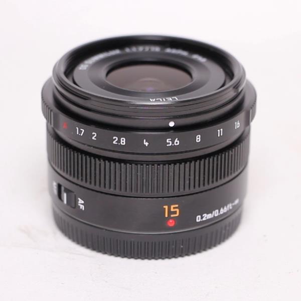 Used Panasonic Leica DG Summilux 15mm f/1.7 ASPH Lens Black