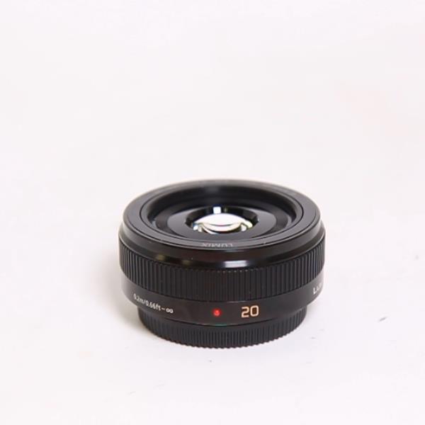 Used Panasonic Lumix G 20mm f/1.7 II ASPH Pancake Lens Black