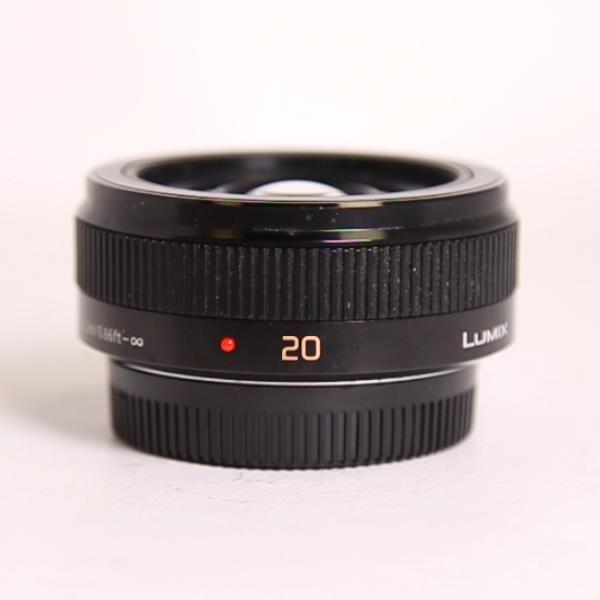 Used Panasonic Lumix G 20mm f/1.7 II ASPH Pancake Lens Black